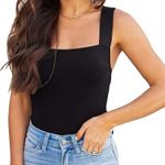 REORIA Square Neck Sleeveless Tank Top Black Body Suit
Size S Photo 0