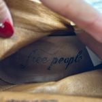 Free People Snake Embossed Suede Block Heel Ankle Boots Tan Size 36 US 5.5 Photo 6