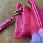 Leather Wallet Coral Pink Clutch Zip Small Spacious Card Holder Photo 1