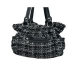 Wilson Tweed and Leather Bucket Handbag Black Photo 3