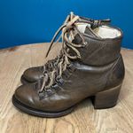 Freebird by Steven Devin Brown Leather Lace Up Ankle Boots Boho Women’s Size 8 Photo 3