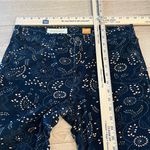 Pilcro  x Anthropologie Serif Corduroy Navy Tan Paisley Pant Size 30 Photo 3