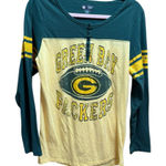 NFL Women’s Green Bay Packers Team Apparel Long Sleeve Henley – Size XL Photo 0