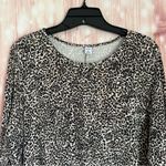 Old Navy  Tan Cheetah Leopard Print Long-Sleeve Mini Swing Dress Photo 2