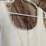 Commense Lace Trim Button Up Strappy Top size small White Photo 3