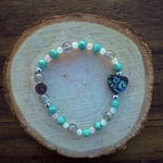 Handmade  Abalone Rose Quartz Moonstone Labradorite Quartzite Hematite Bracelet Photo 6