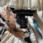 White House | Black Market Satin Floral Off The Shoulder Blouse Size Small Photo 6