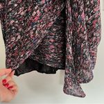 Saylor ‎ Bernadette Long Sleeve Mini Dress Women’s S Small Floral Metallic Wrap Photo 5