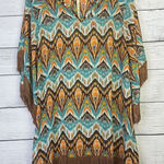 Anthropologie UNCLE FRANK Boho Chevron Tassled Blouse Paisley Women's Size‎ Small Beach Kimono Photo 0