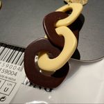 Mango NWT  Resin Pendant Earrings in Burgundy 67094423 Coba Photo 4