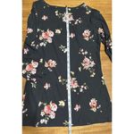 Wishful park  Blouse Size Small Black Floral Print Photo 6
