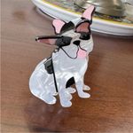 Anthropologie  Black and White Dog Hair Clip Photo 1