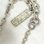 Vintage Napier Silvertone Rhinestone Lariat Necklace‎ Jewelry Silver Photo 3