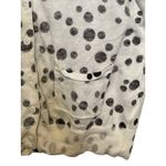 CAbi Dotty‎ Inside Out Spot Cardigan Women Small Cotton Button Front 3/4 Sleeve White Photo 2