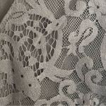 Cynthia Steffe Women’s  V-Neck Lace With Leather Trim Black Dress Size 12 Photo 4