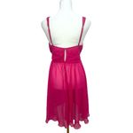 Victoria's Secret Bright Pink Sheer Pleated Chiffon Nightie Chemise Womens Sz S Photo 1