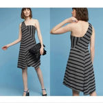 Maeve Anthropologie Moka One-Shoulder Stripe Dress Size Small Photo 1