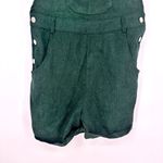Cider NWT Women's Medium Kelly Green Corduroy Bib Overall Cuffed Hem Y2k Shorts Photo 5