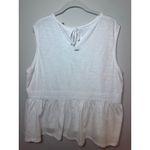 Barbour  white womens willow peplum sleeveless cotton top size 14 NWT $55 Photo 3