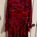 Phool Vintage 2 Piece Maxi Skirt Top Bohemian Ruffle Lined Red Purple Black XL Photo 0