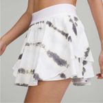 Lululemon Skirt White Tie-Dye Court Rival High Rise Long 6 NEW Layered Skort Photo 10