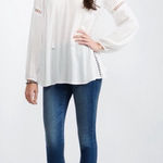 Tokyo Darling ✨ Women's Natural Sheer Long Sleeve Peasant Top✨ Photo 0