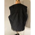 CooFandy Black Sleeveless Zip Up Fringe Vest L Cowgirl Western Country Witchcore Size XL Photo 2