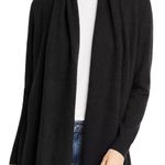 Tahari New With Tags  100% 2 Ply Cashmere Open Front Cardigan Black Size M Photo 2