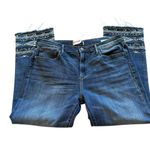 Driftwood  Colette Straight Crop Jeans Embroidered Denim Photo 3