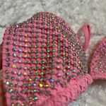 Oh Polly  Pink Rhinestone Triangle Bikini Top Photo 2