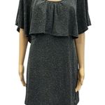 Volcom Second Trance Gray Split Sleeve Draped Cape Bodice Dress Womens Medium Photo 0