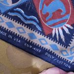 Vintage 90s Wamcraft scarf bandana muted red, blue and tan Red Photo 2