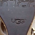 UGG  Strappy Buckle Suede Espadrille Wedge Platform Sandals 6.5 Beige Photo 7