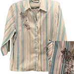 Alfred Dunner  Women Button Up Size 18‎ Beaded Embellished Resortwear South Photo 0