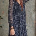Sézane  Joe navy blue white flower print dress 2 Photo 0