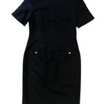 Brooks Brothers  100% Wool Sheath Dress Classic Black Gold Buttons Womens 8 Photo 0