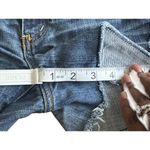 American Eagle Outfitters Distressed Stretchy Denim Shorts Mid Rise Size 4 Blue Photo 5