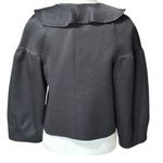 Black Cropped Blazer with Dramatic Collar Size 6 Photo 7