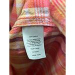 Talbots  Dress Size 14 Orange Plaid Sleeveless 100% Cotton Pockets Shirt‎ Dress Photo 2