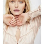 For Love & Lemons  Pink And Cream Bodysuit XS Photo 1