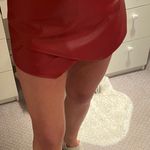 These Three Boutique Red Leather Skort Photo 0