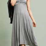 Anthropologie Maeve Dress Sleeveless Knit Midi Heather Grey Handkerchief Hem XS Photo 0