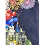 Disney Walt  World Mickey Mouse Castle Cinch Drawstring Backpack Bag Navy Blue Photo 2