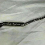 Metallic Silver & Black Purse Hobo Bag Chain Strap & Tassel Detail Photo 4