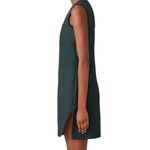 CARVEN Green Wool Twill 100% Cotton Shift Pockets Dexter Shift Dress sz 40 Photo 9