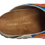 Chelsea and Violet  Embroidered Platform Cleo Clogs Colorful Floral Slides Size 8M Photo 6