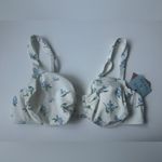 Shade & Shore NWT  Shirred Blueberry Print Underwire Bikini Top 36D Photo 2