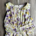 Vintage K‎ Studio Floral Cream Purple Pastel Floweral Long Dress, Size 12 Modest Photo 1