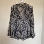 Rebecca Taylor  Sheer Faux lace up Blouse size‎ 8 Ruffle Photo 6