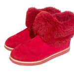 Juicy Couture  Size 8 Red Kissable Suede Boots Style WJ03736W Fleece Lined Photo 0